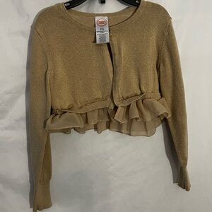 girls sparkly/glittery half top. small/ 6X. never wore.